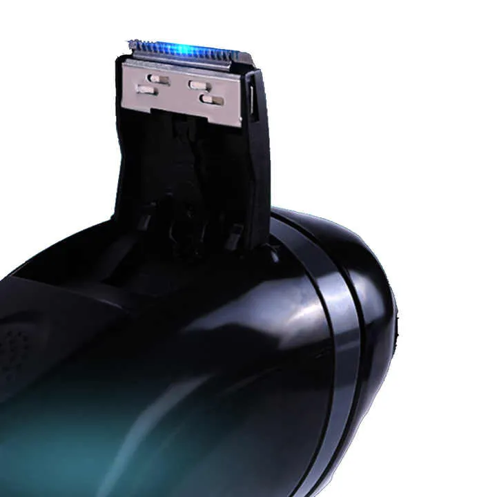 ماكينة حلاقة كهربائية محمولة ذات 3 شفرات دوارة . Portable 3-Blade Rotary Electric Shaver