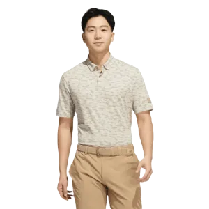 Adidas Go-To Camo-Print Golf Polo Shirt - Beige