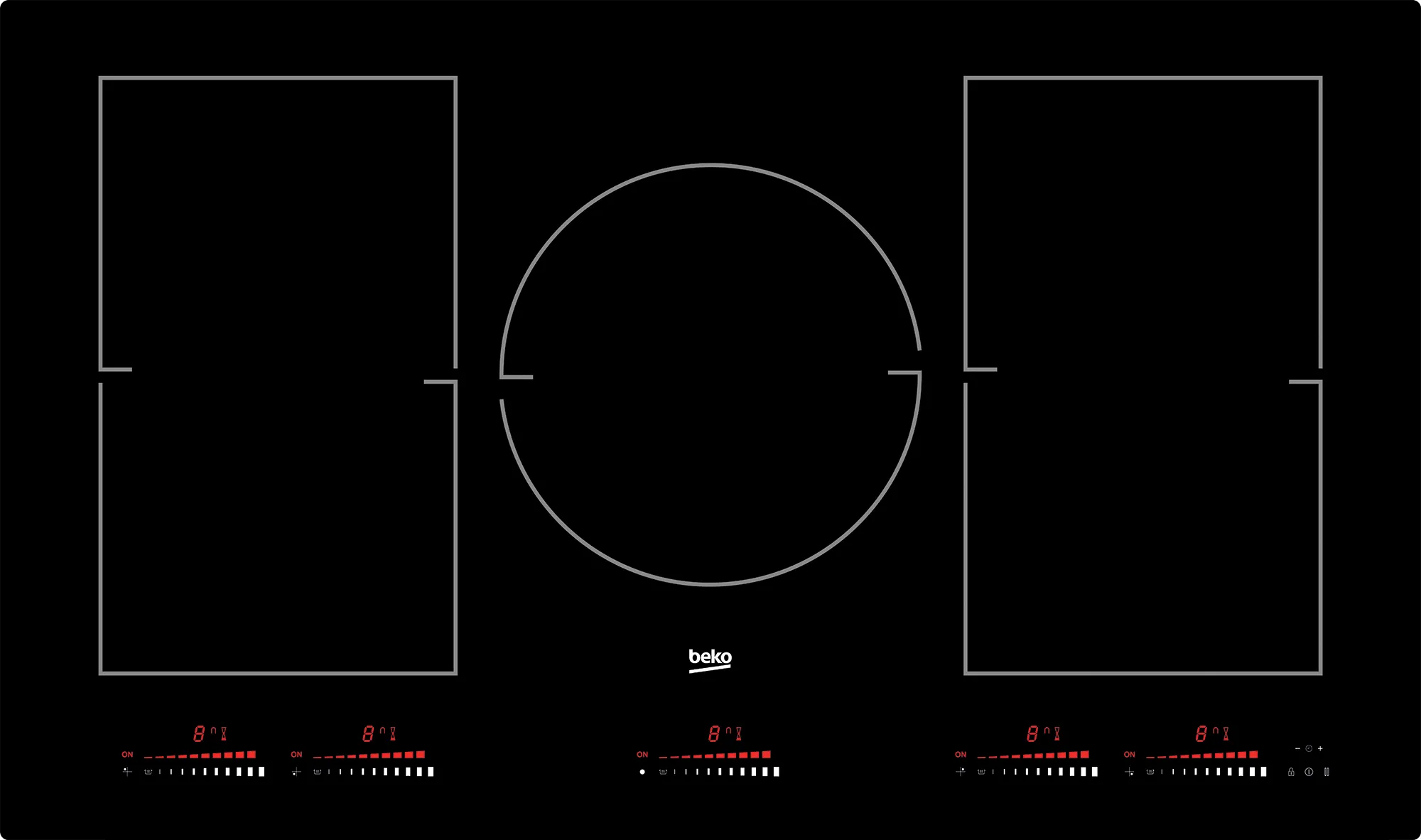 Beko BCTI36510 36" Built-In Induction Cooktop with 5 Zones and Touch Control