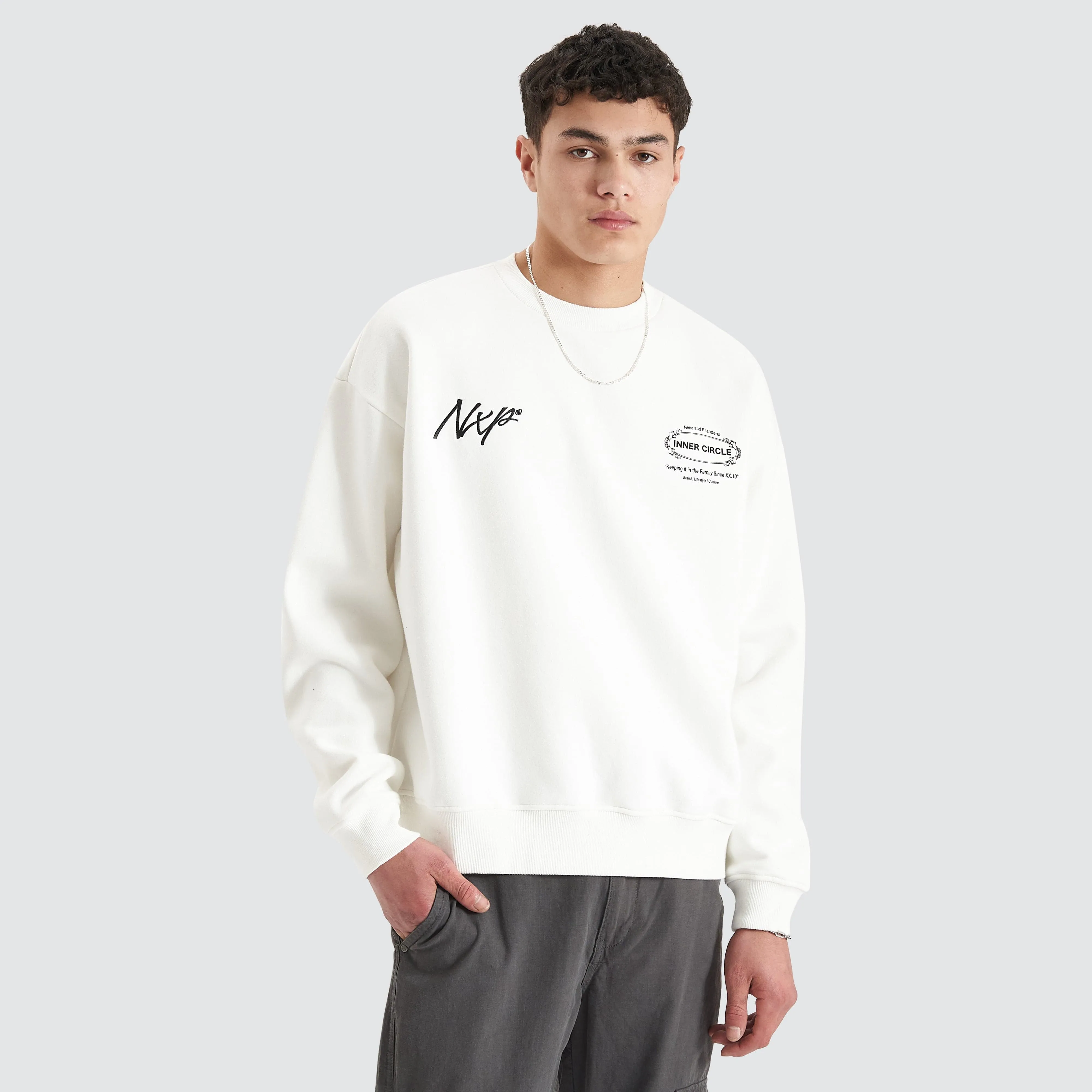 Dome Heavy Box Fit Jumper Natural White