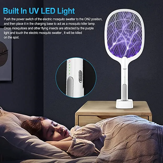 Electric Fly Swatter 3000 Volt Mosquito Killer Bee Bug Zapper Racket
