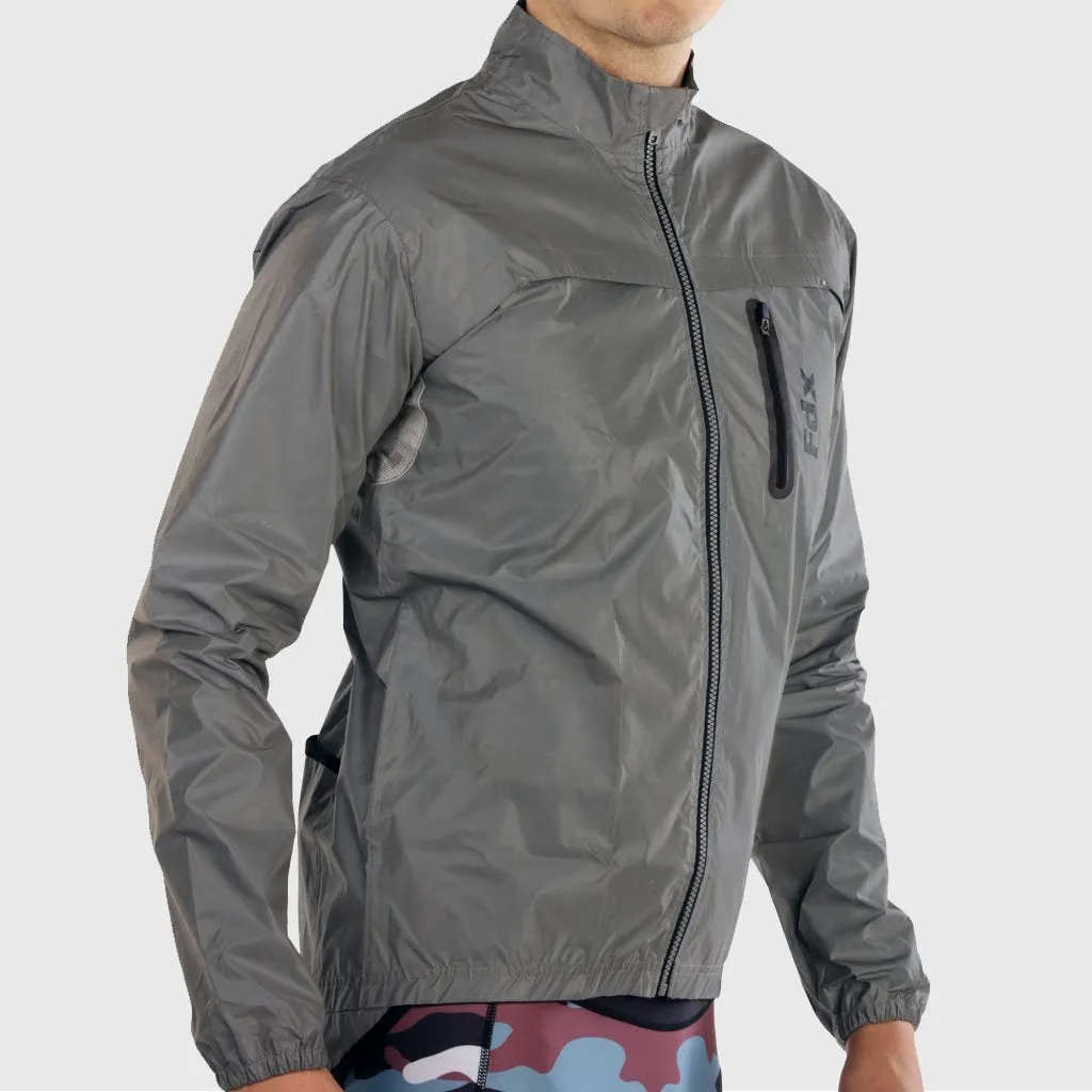 Fdx 360 Silver High Visibility Waterproof Cycling Jacket