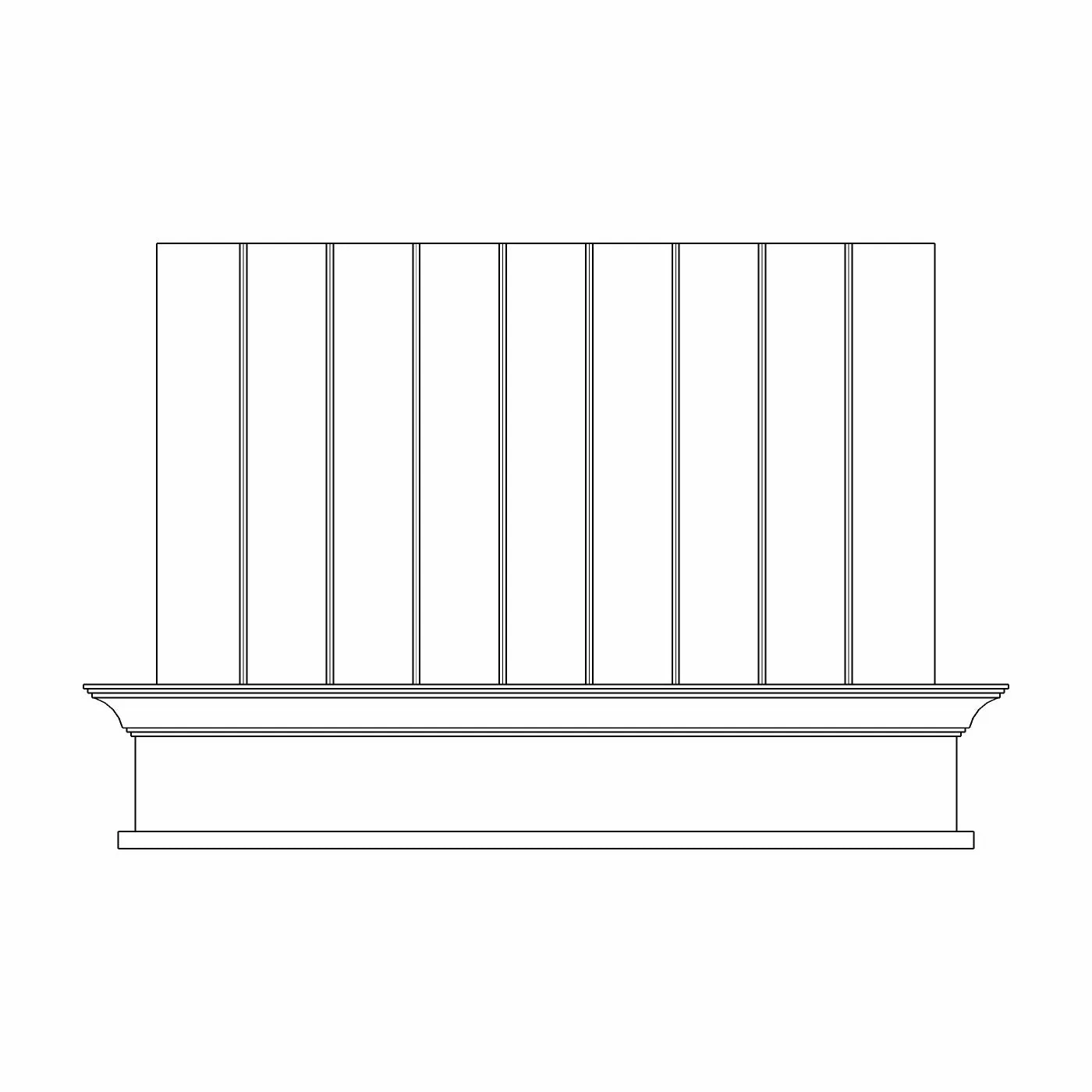 Freestanding Canopy Mantel Cabinet