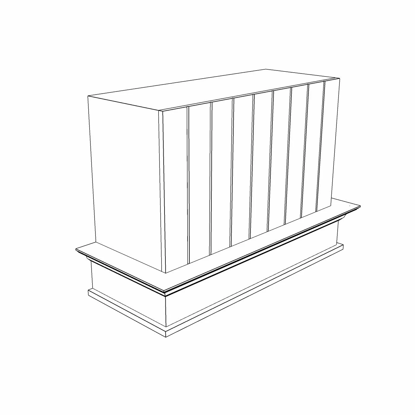 Freestanding Canopy Mantel Cabinet