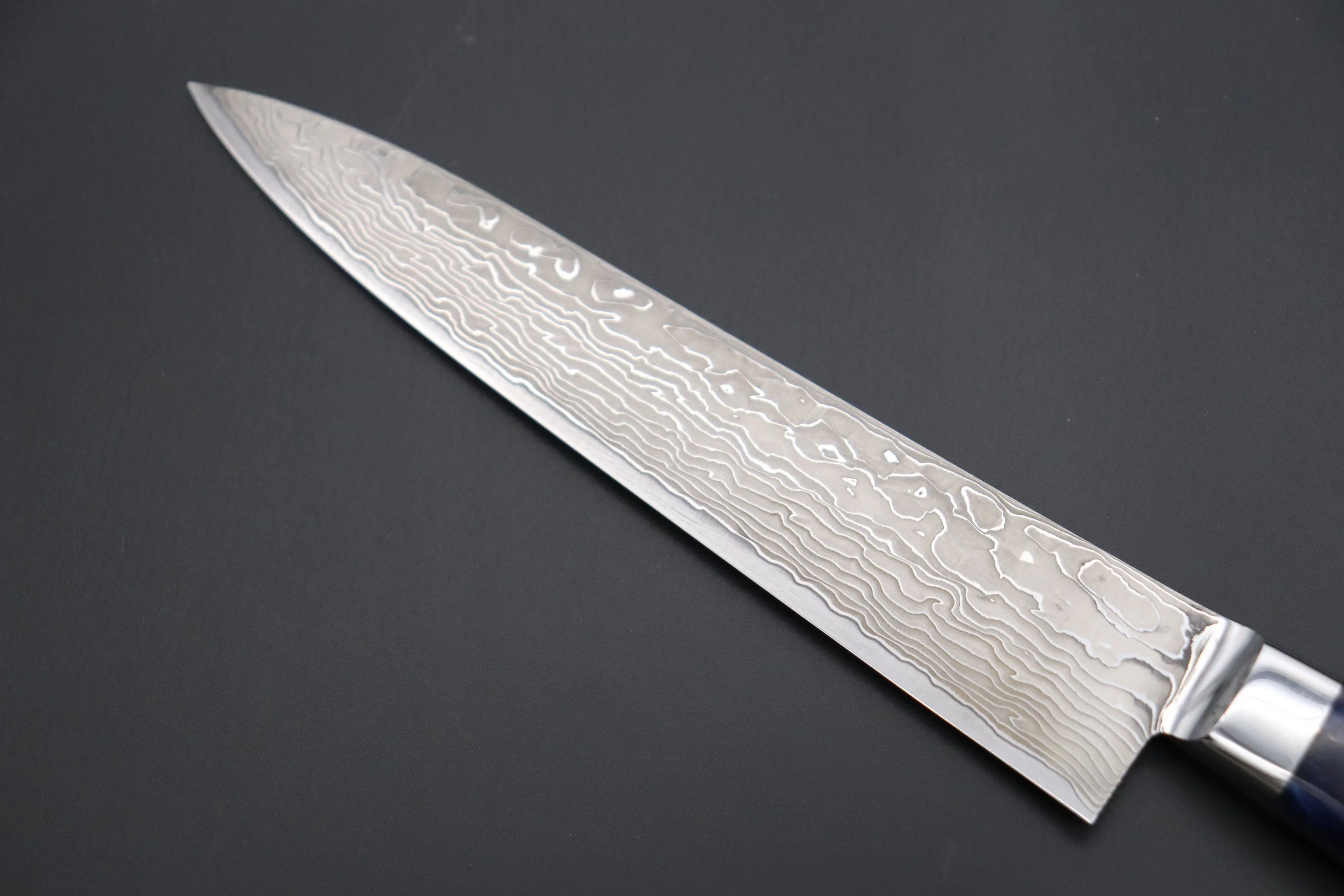 JCK Original Kagayaki NOVEL- Limited Edition Custom R-2 Damascus Series KNLTD-86 Petty 150mm (5.9 inch, Hammer Forged Blade)