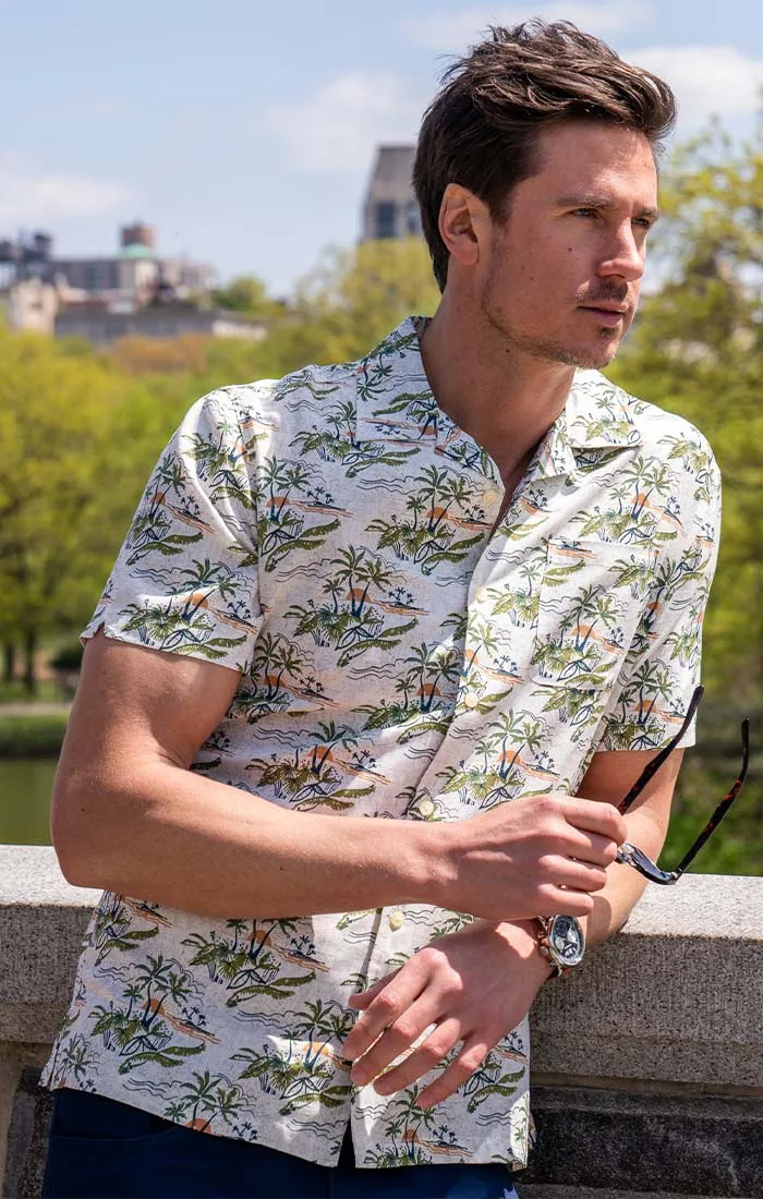 Short Sleeve Rayon Camp Shirt
