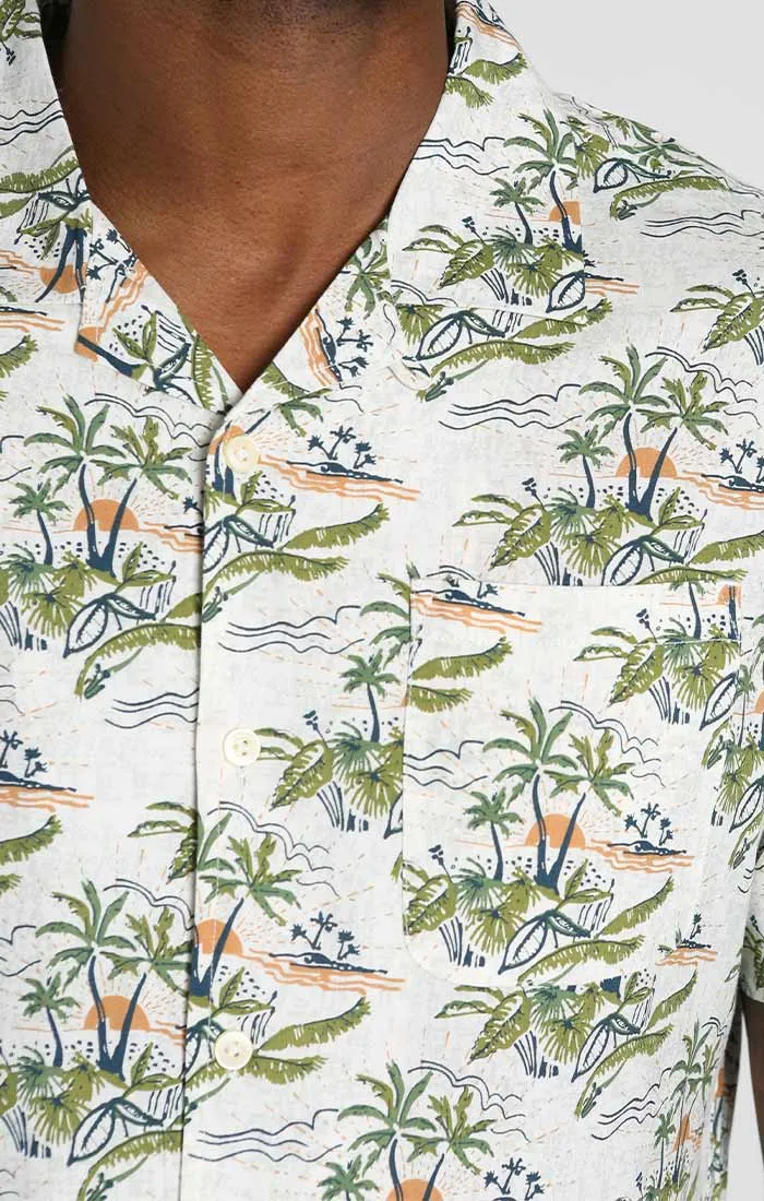 Short Sleeve Rayon Camp Shirt
