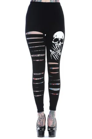 Slashed Skull Leggings