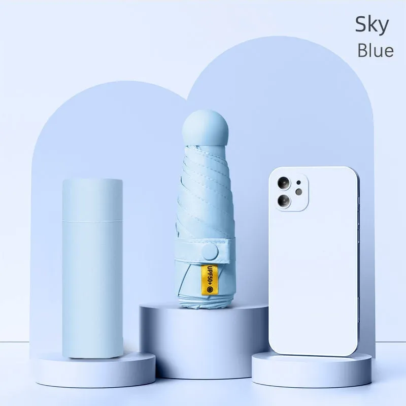 UPF50  Mini Capsule Folding Umbrella