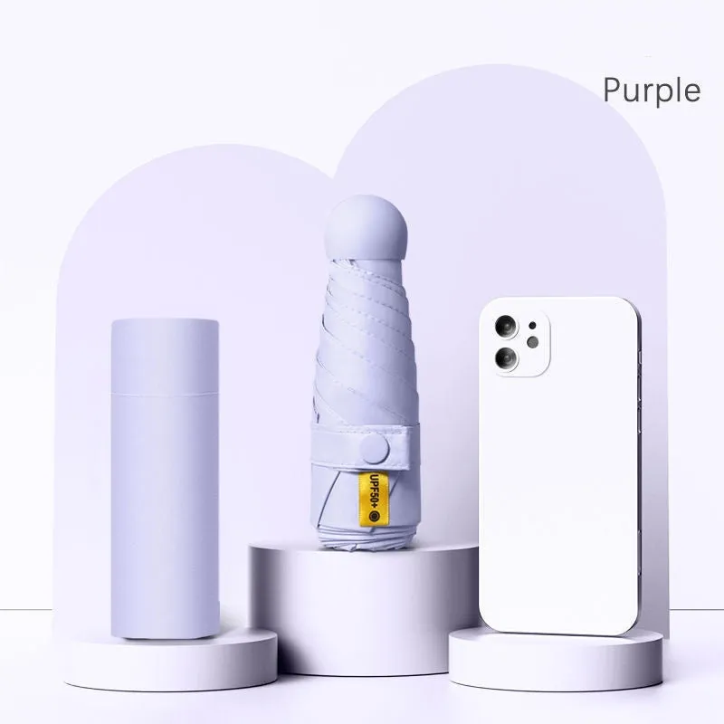 UPF50  Mini Capsule Folding Umbrella
