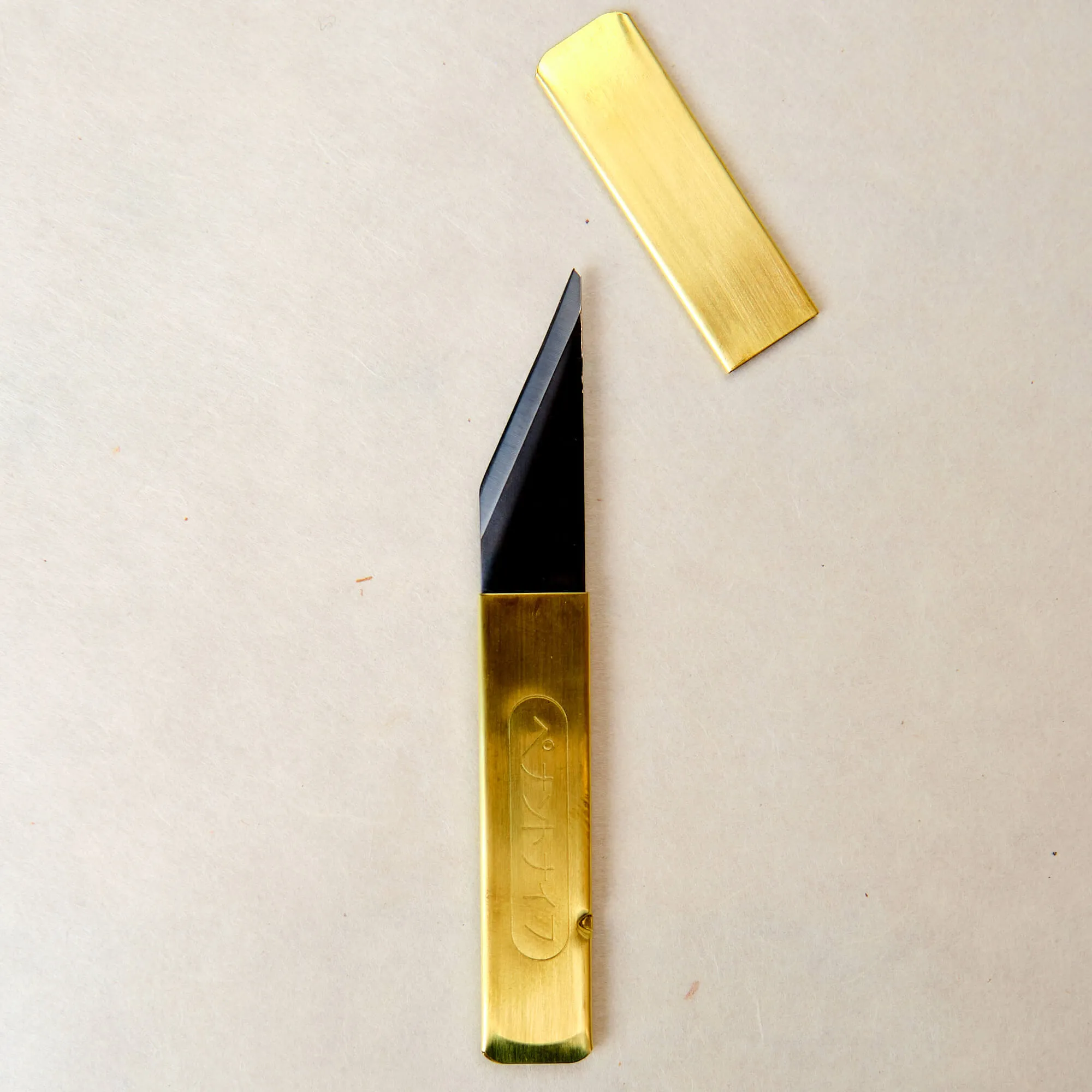 Yoshiharu Hamono Japanese Kiridashi Brass Knife Penanto